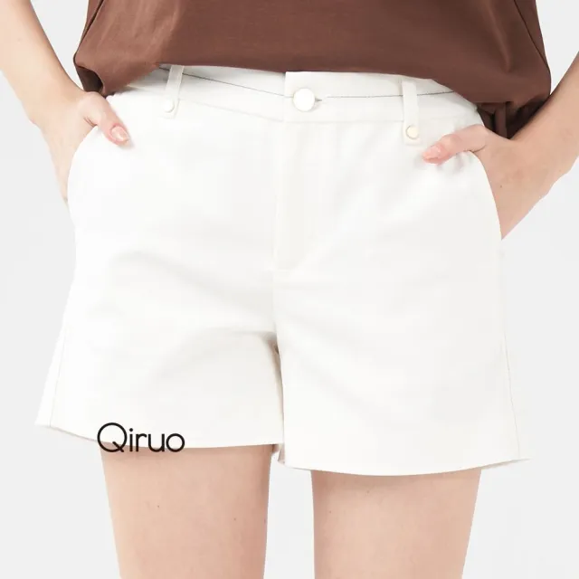 【Qiruo 奇若名品】白色超短褲 立體修飾身形3014C 長腿姐姐的最愛