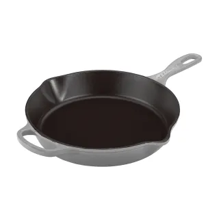 【Le Creuset】典藏琺瑯鑄鐵單耳單柄圓深煎鍋26cm(迷霧灰)