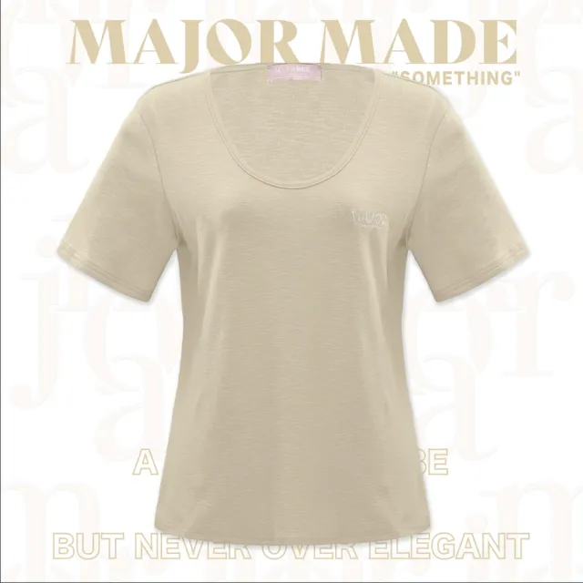 【MAJOR MADE】基本款竹節紋彈力短T(素T/圓領衣/短袖T)
