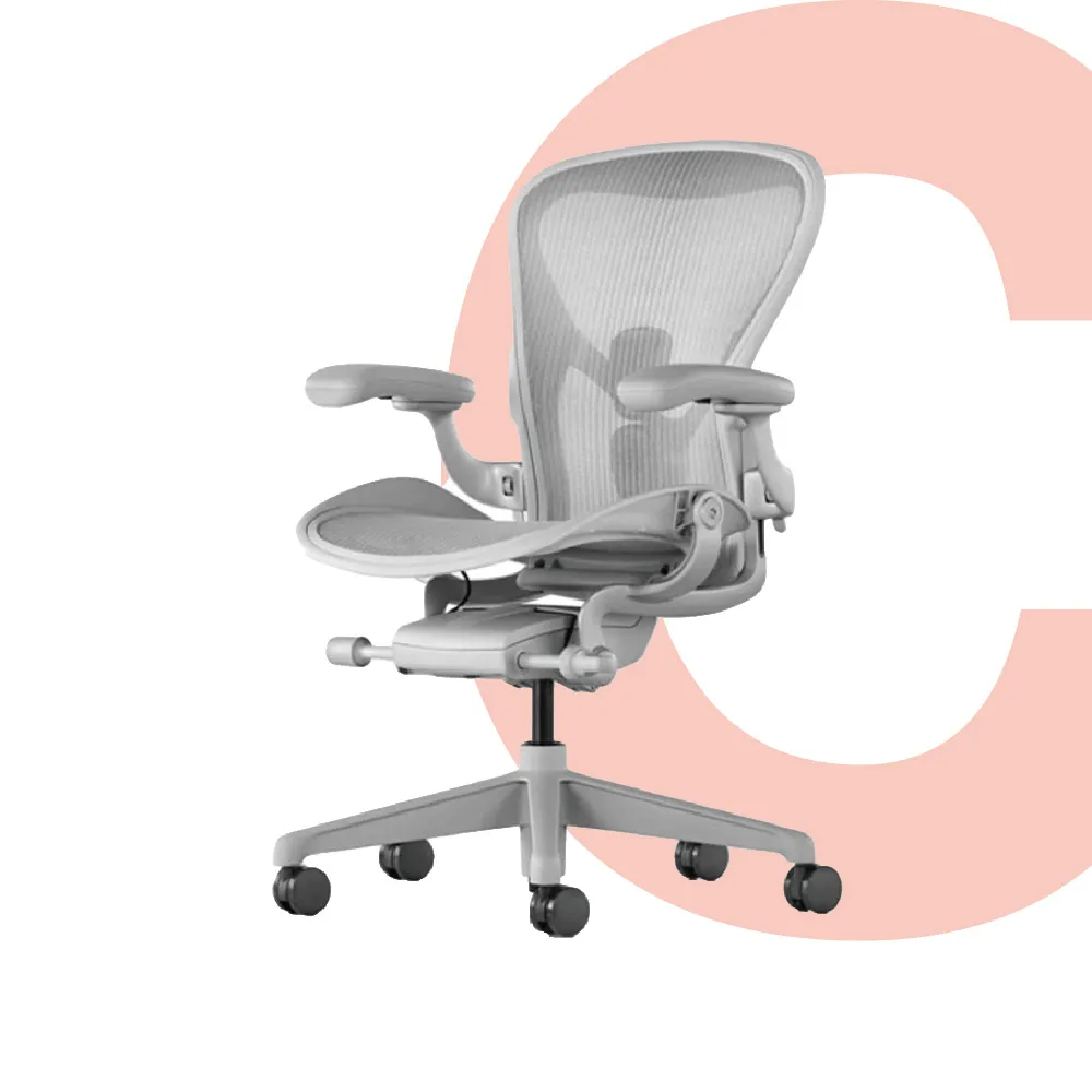 【Herman Miller】Aeron 全功能 - 礦石白｜C SIZE｜世代家具｜原廠授權代理商(人體工學椅/電腦椅/辦公椅)