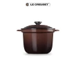 【Le Creuset】琺瑯鑄鐵萬用窈窕鍋20(巧克力棕-鋼頭)