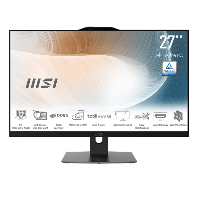 【MSI 微星】27型i5液晶電腦(Modern AM272P 1M-858TW/Intel Core 5 120U/8G/1T SSD/Win11)