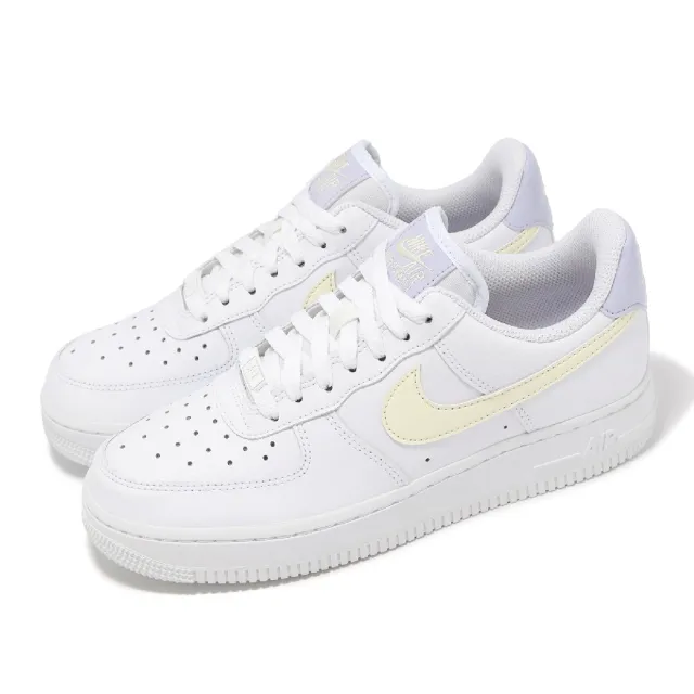 【NIKE 耐吉】休閒鞋 Wmns Air Force 1 07 女鞋 男鞋 白 椰奶 紫 AF1 低筒 百搭 小白鞋(FN3501-100)