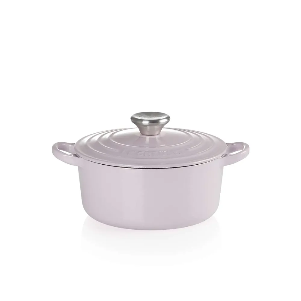 【Le Creuset】琺瑯鑄鐵鍋圓鍋22cm(薰衣草-鋼頭)