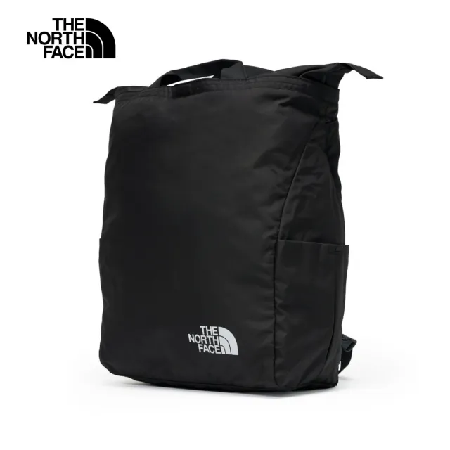 【The North Face 官方旗艦】北面男女款黑色大容量背提兩用後背包｜8B1YKX7(筆電包/登山包)