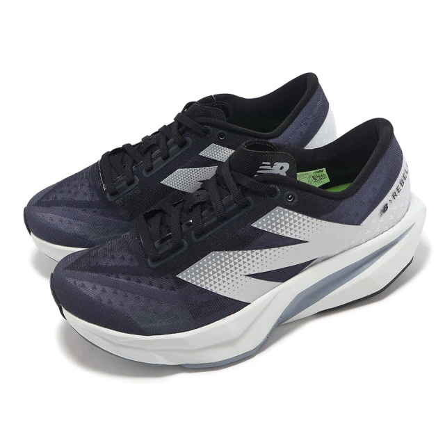 NEW BALANCE 競速跑鞋 FuelCell Rebel V4 D 女鞋 寬楦 黑 石墨灰 輕量 緩衝 運動鞋 NB(WFCXLK4-D)