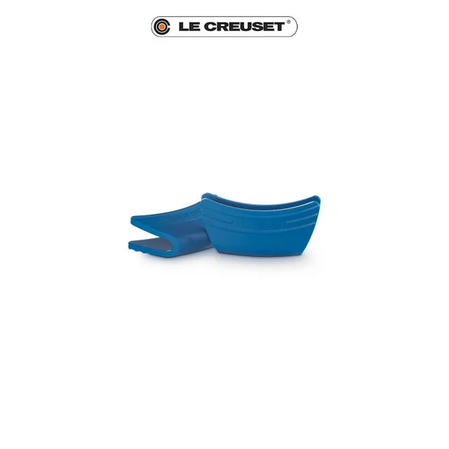 【Le Creuset】耐熱矽膠鍋耳防燙握把2入(淡粉紅/馬賽藍)