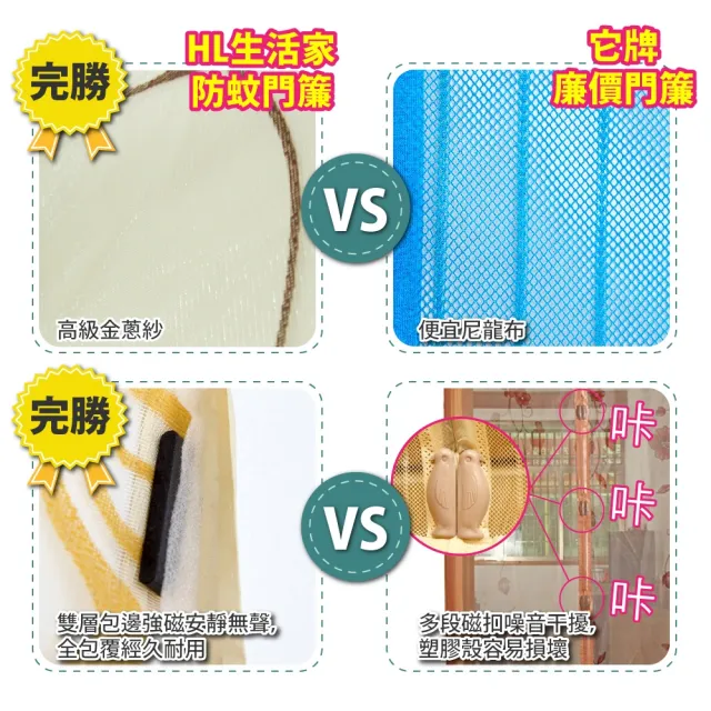 【FL 生活+】磁吸款靜音防蚊門簾(免釘快裝式/空調門簾/防蚊/空調門簾/冷氣門簾HL-153)