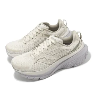 【SAUCONY 索康尼】慢跑鞋 Guide 17 女鞋 米白 緩衝 透氣 運動鞋 索康尼(S10936243)