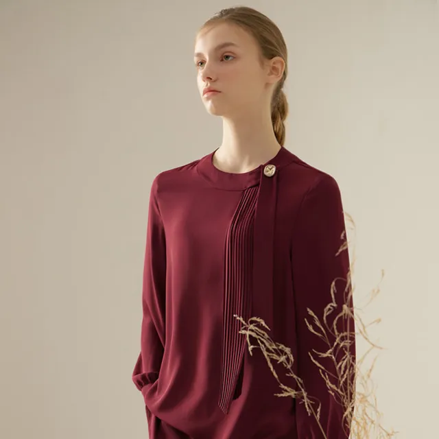 斷碼福利AILENE藝褶傘擺上衣4件(U)