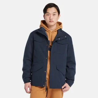 【Timberland】男款深寶石藍防潑水3合1外套(A2H9M433)