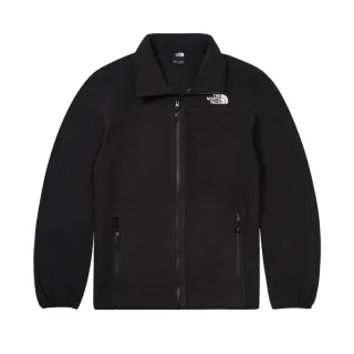 【The North Face 官方旗艦】北面男款黑色立領抓絨外套｜8AYK4H0