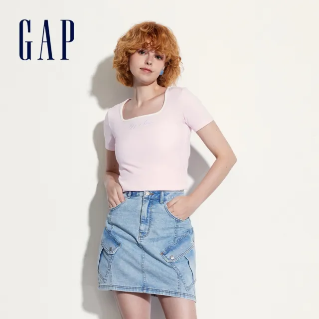 【GAP】女裝 Logo/小熊印花圓領短袖T恤 親膚系列-多款任選(465242&465249&465251)