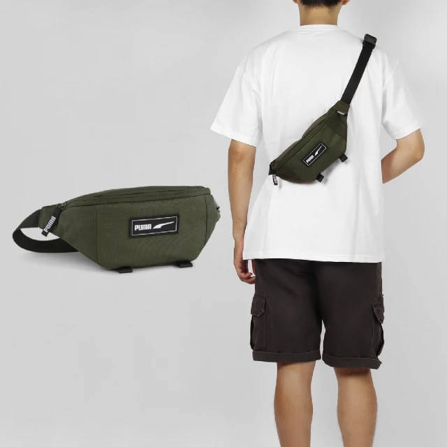 PUMA 腰包 Deck Waist Bag 軍綠 可調背帶 肩背包 斜背包 隨行包 小包(090704-03)