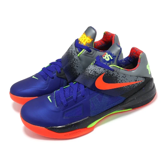 NIKE 耐吉 籃球鞋 Zoom KD 4 2024 男鞋 藍 紅 Nerf 復刻 運動鞋(FQ8180-400)