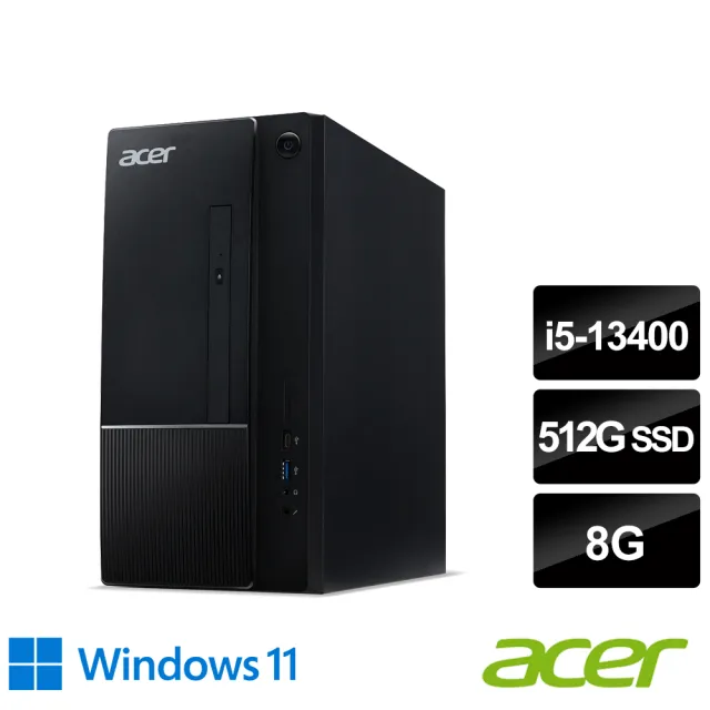 【Acer 宏碁】+8G記憶體組★i5十核電腦(Aspire TC-1770/i5-13400/8G/512G SSD/W11)