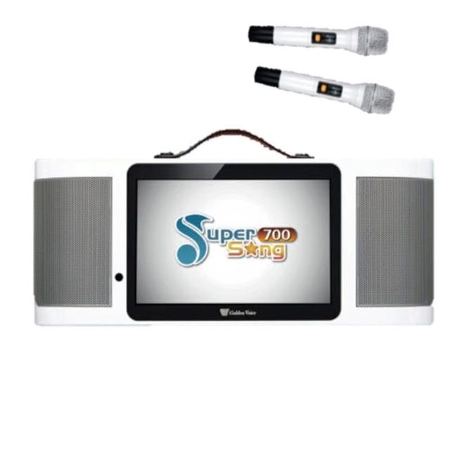 【金嗓】新發售 SuperSong 700 行動式伴唱機(標配2支無線麥克風+500G硬碟)