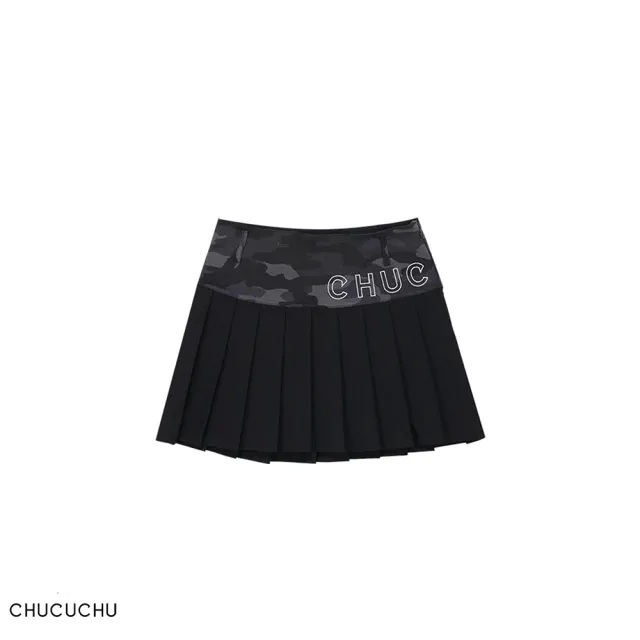 【CHUCUCHU】HALF CAMO PLEATED SKIRT 女士 高爾夫百褶裙(C23F-SK004W-BK)