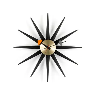 【北歐櫥窗】Vitra Sunburst Clock 豔陽綻放掛鐘(夜霧黑)