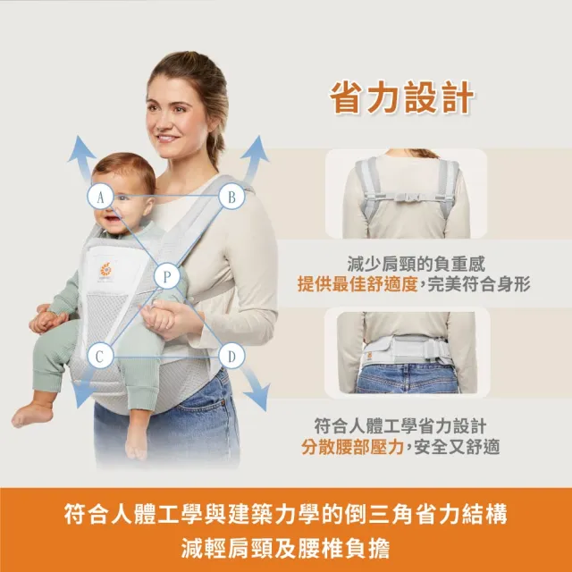 【Ergobaby總代理官方直營】Alta Hip Seat 新世代吸震坐墊式背帶(透氣款 嬰兒背巾 嬰兒背袋 座椅式揹帶)