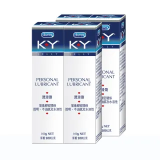 【Durex 杜蕾斯】K-Y潤滑劑4入(共400g 潤滑劑推薦/潤滑劑使用/潤滑液/潤滑油/ky/水性潤滑劑)