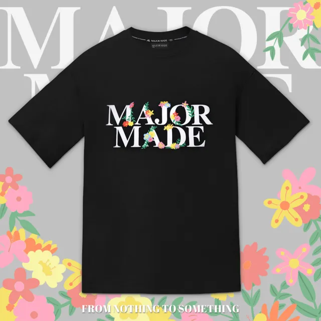 【MAJOR MADE】MAJOR小花刺繡短T(短袖上衣/大學T/字母T)