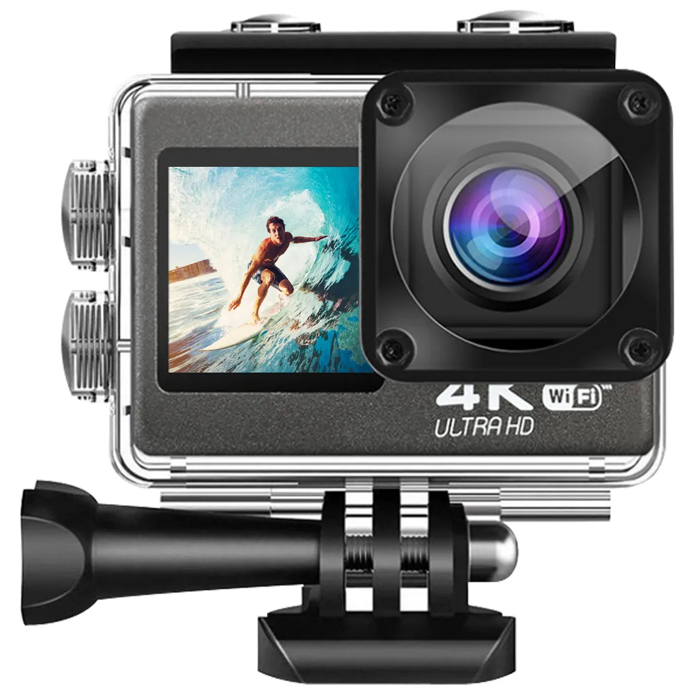 4KS8-Shot 4K/30FPS WIFI高畫質雙螢幕防水運動攝影機(30米潛水外殼/遙控器操作/DV攝像機照相機)