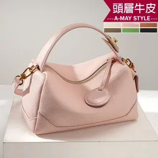 【Amay Style 艾美時尚】現貨 真皮女包 側肩包 斜背包 腋下包 優雅設計立體柔軟牛皮手提斜肩背包(6色)