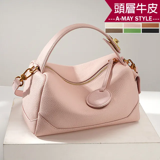【Amay Style 艾美時尚】現貨 真皮女包 側肩包 斜背包 腋下包 優雅設計立體柔軟牛皮手提斜肩背包(6色)