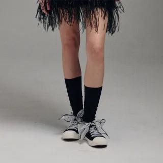 【MARDI MERCREDI】絲帶鞋帶 白底黑邊 法式 芭蕾風 RIBBON SHOELACE