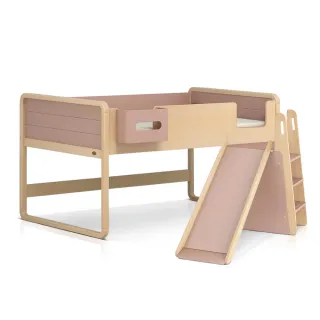 【Boori】貝崙實木中床-配件-溜滑梯-櫻桃色(溜滑梯)