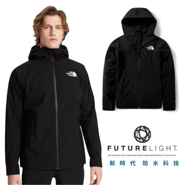 The North Face 男款 FUTURELIGHT 防水透氣防風可調節連衣外套.風雨衣(4NA2-JK3 黑 V)