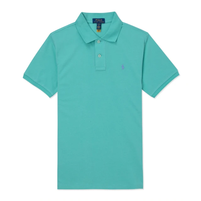 RALPH LAUREN RL POLO 經典刺繡小馬短袖Polo衫-青年款-湖水綠色(青年款/平輸品)