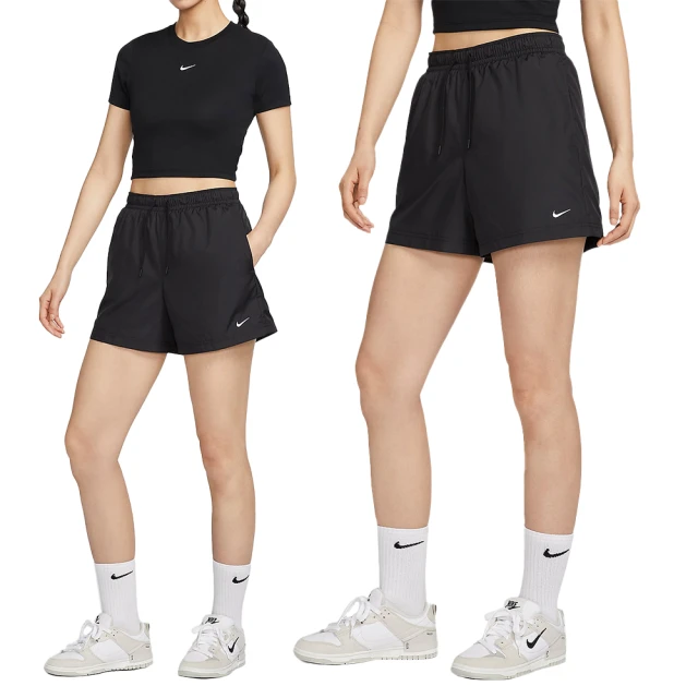 NIKE 耐吉 Nike AS W NSW MR ESSNTL WVN Short 女款 黑色 運動 休閒 短褲 FV7558-010