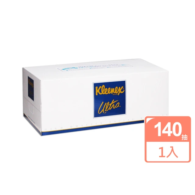 日本Kleenex 頂級Ultra絲柔3層盒裝面紙140抽