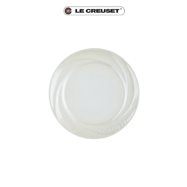 【Le Creuset】瓷器珠光薔薇點心盤18cm(珠光藍/珠光粉/珠光白 3色選1)