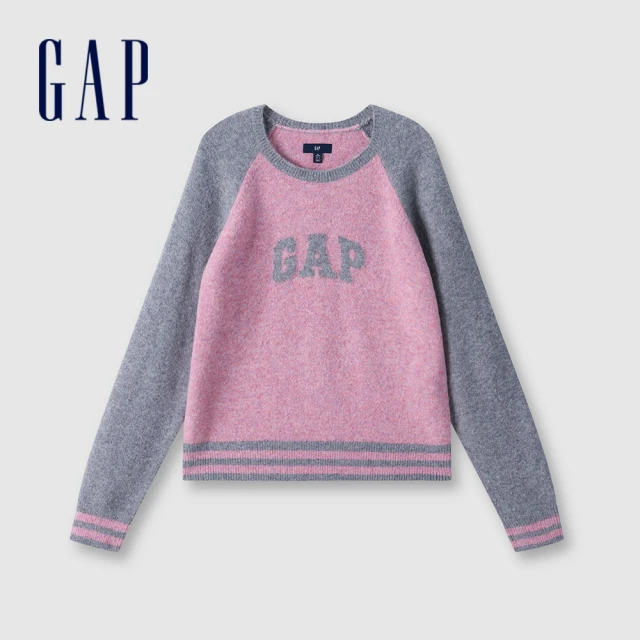 GAP 女裝 Logo刺繡鬆緊運動褲 碳素軟磨系列-黑色(6