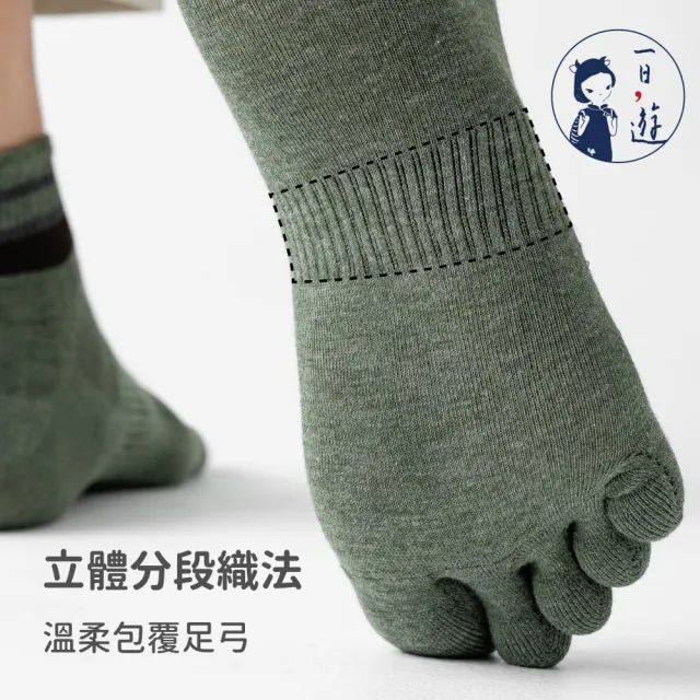 【NicoFun 愛定做】3雙 英倫風 中筒 高爾夫球五趾襪 分趾襪 五指襪 樂福鞋 大尺碼 棉襪(女襪25-27cm)