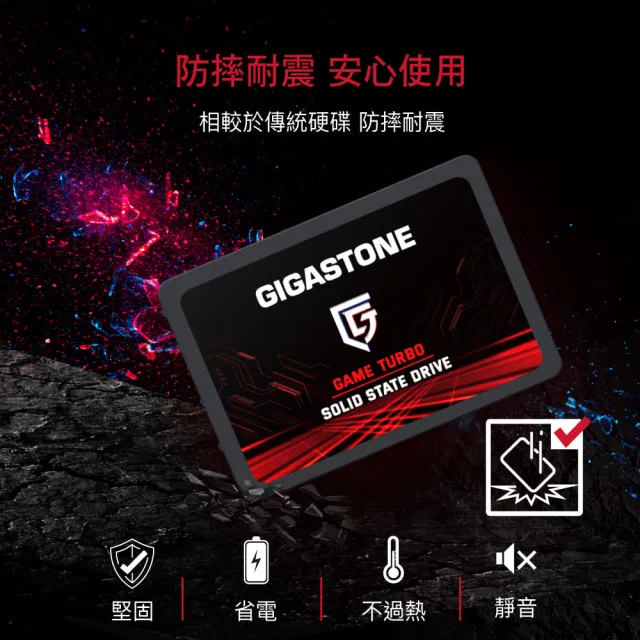 【GIGASTONE 立達】Game Turbo 256GB SATA III 2.5吋ssd固態硬碟(讀520M/寫480M)