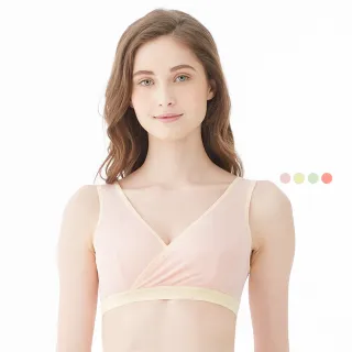 【Gennies 奇妮】3件組*哺乳內衣 休閒交叉款無鋼圈內衣(共4色)