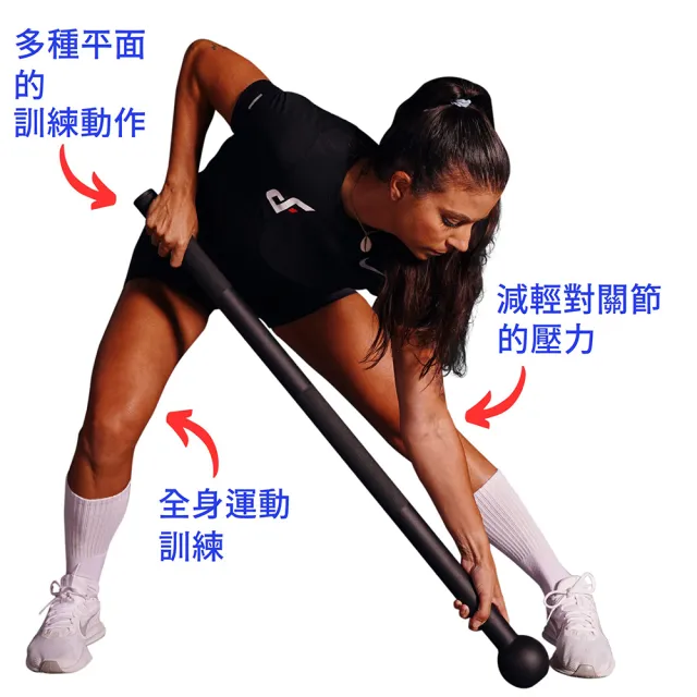 【Fitek】2公斤鋼製圓頭錘鈴 2KG 手柄有壓花防滑(健身棒錘 鎚鈴 棒鈴 強化核心訓練)