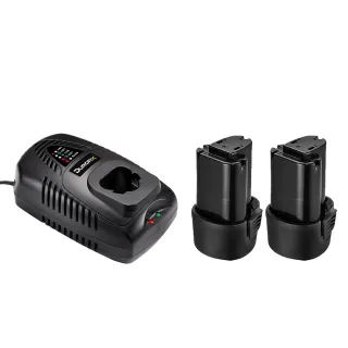 【Durofix 德克斯】G12系列2.0快充電池2顆(棘輪扳手電池 打蠟機電池 電鑽電池 扳手電池 電池充電器)
