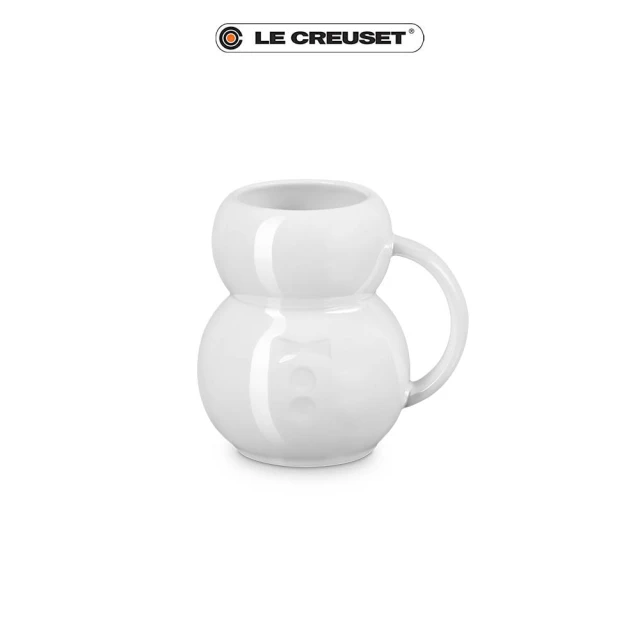 Le Creuset 瓷器雪人造型馬克杯350ml(珍珠白)