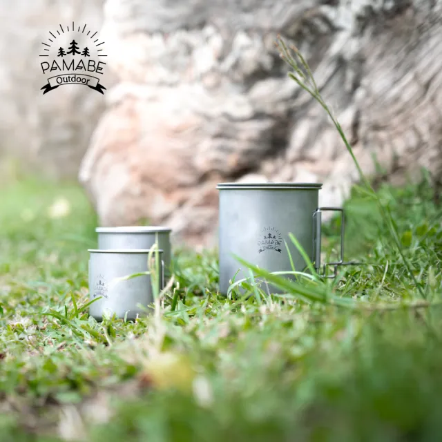 【PAMABE OUTDOOR】鈦愛露營馬克杯750ML(露營/馬克杯/隨身用/露營杯/純鈦杯/登山杯)