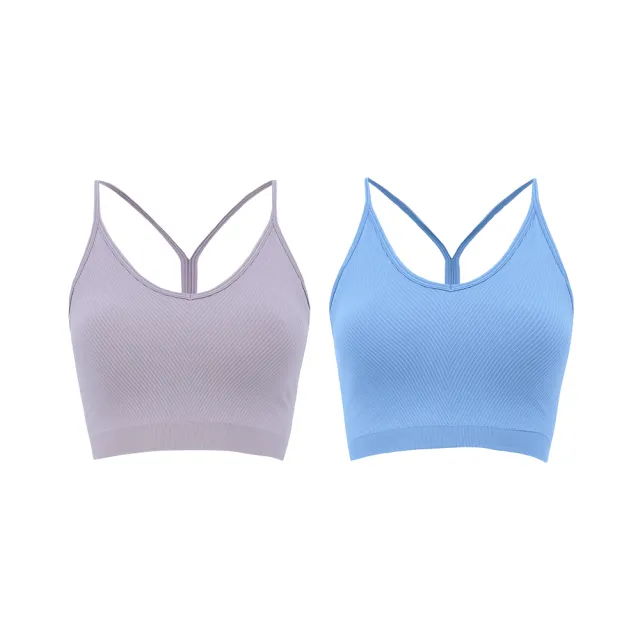 【YUANDONGLI 元動力】3D浮雕 緹花高彈支撐顯瘦美背BRA TOP(兩色；S-XL；4241153804)