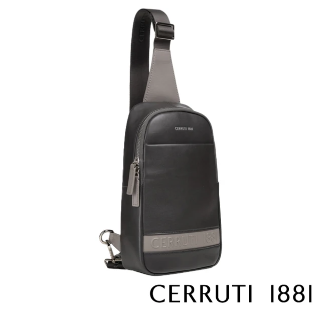 Cerruti 1881 限量2折 義大利頂級小牛皮斜肩包 