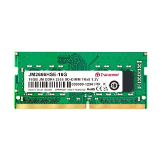 【Transcend 創見】JetRam DDR4 2666 16GB 筆記型記憶體(JM2666HSE-16G 新舊包裝隨機出貨)