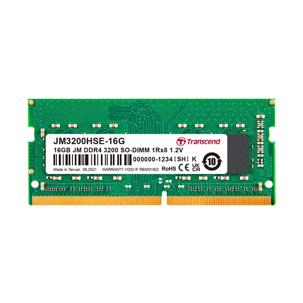 【Transcend 創見】JetRam DDR4 3200  16GB 筆記型記憶體(JM3200HSE-16G 新舊包裝隨機出貨)