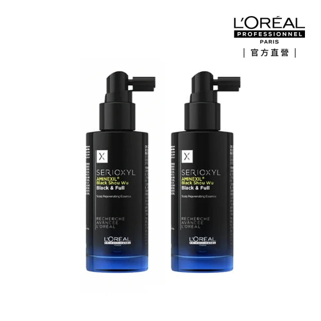 L’OREAL 巴黎萊雅PRO 絲芮雅黑鑽石逆齡精粹 90ml二入組(全新升級★小黑瓶頭皮精華)