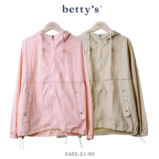 betty’s 貝蒂思 率性下擺抽繩連帽薄外套(共二色)